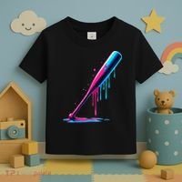 Aesthetic Baseball Bat Drip Toddler T-Shirt thumb 3