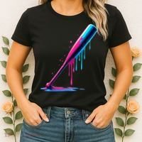 Aesthetic Baseball Bat Drip Women's T-Shirt thumb 2