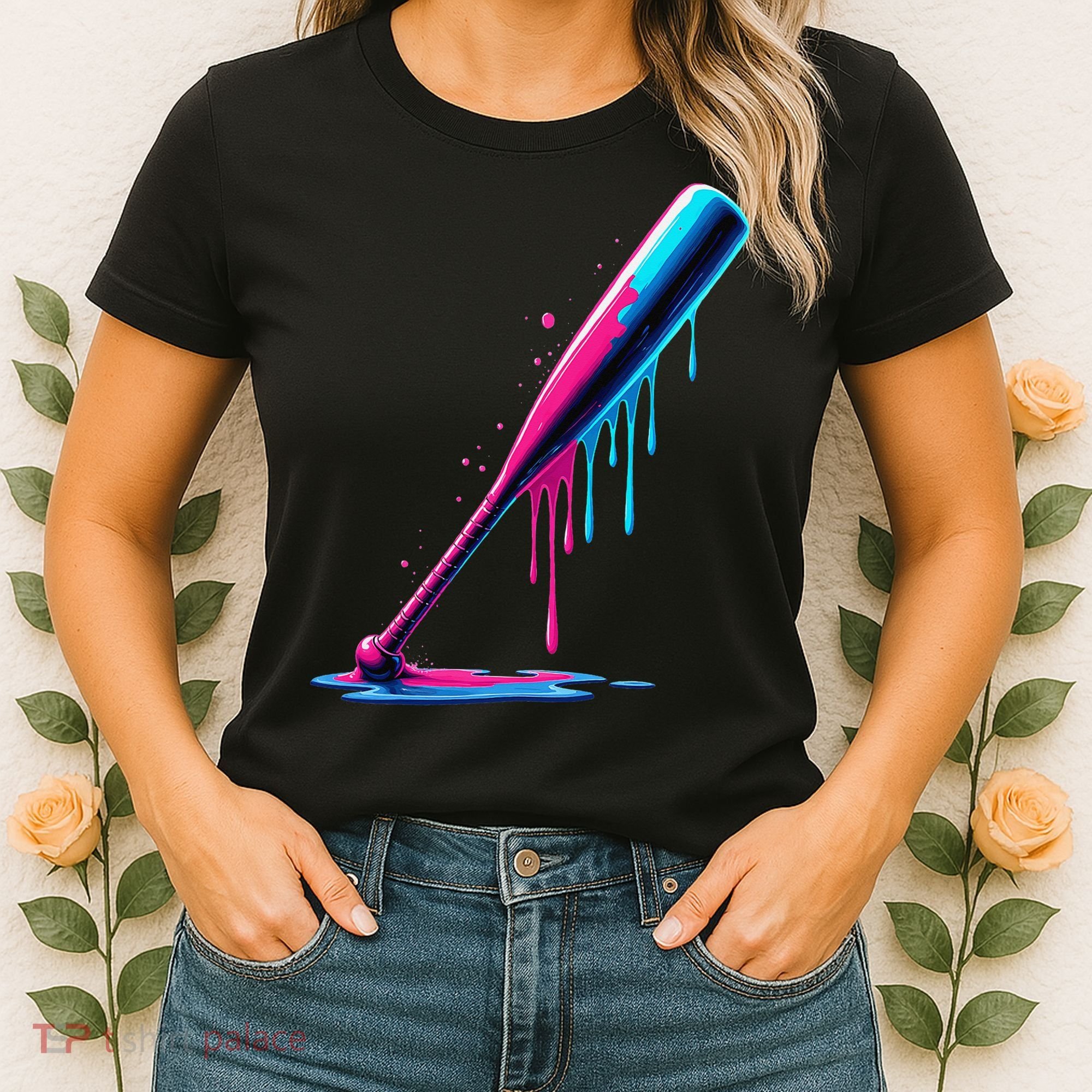 Aesthetic Baseball Bat Drip Women's T-Shirt