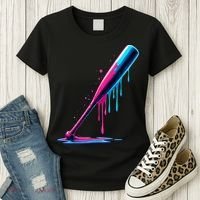 Aesthetic Baseball Bat Drip Women's T-Shirt thumb 3