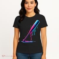 Aesthetic Baseball Bat Drip Women's T-Shirt thumb 4
