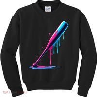 Aesthetic Baseball Bat Drip Kids Sweatshirt thumb 0