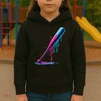 Aesthetic Baseball Bat Drip Kids Hoodie thumb 3