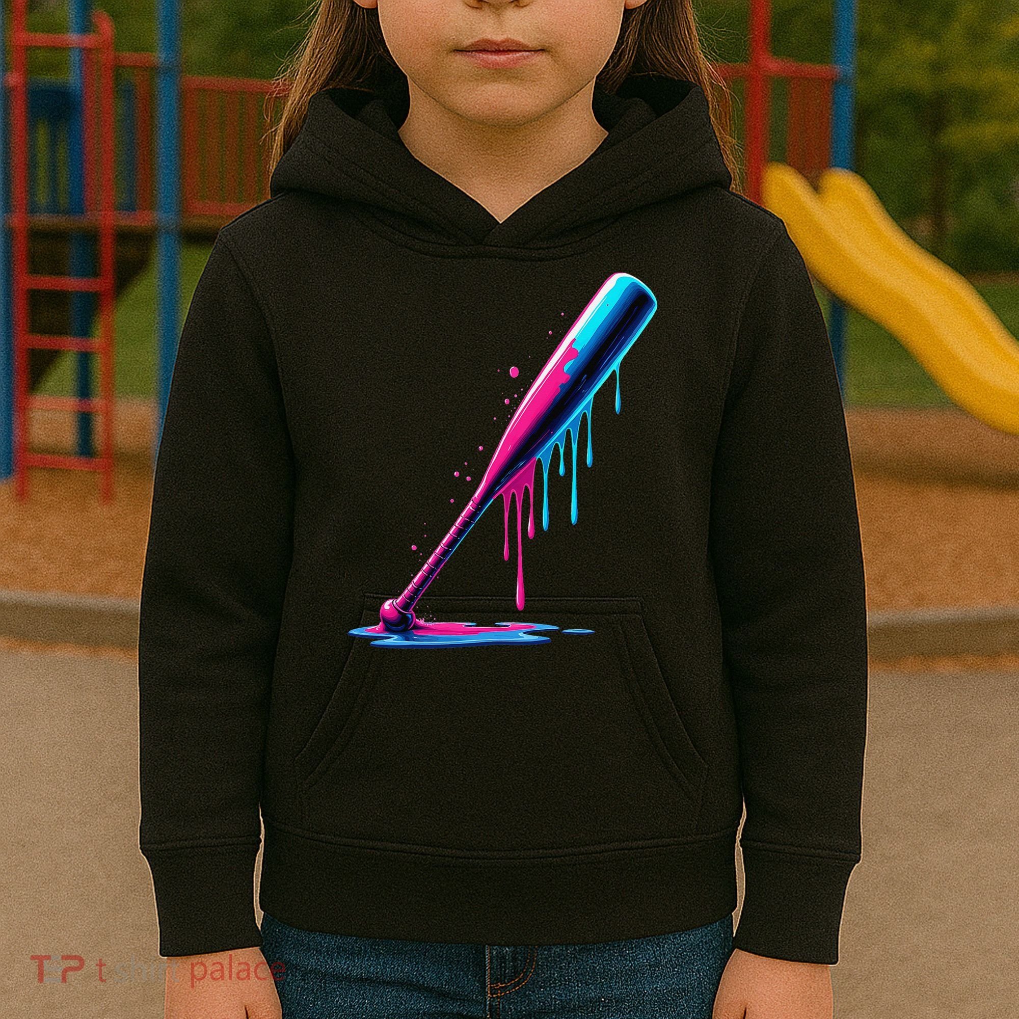 Aesthetic Baseball Bat Drip Kids Hoodie