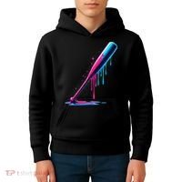 Aesthetic Baseball Bat Drip Kids Hoodie thumb 4
