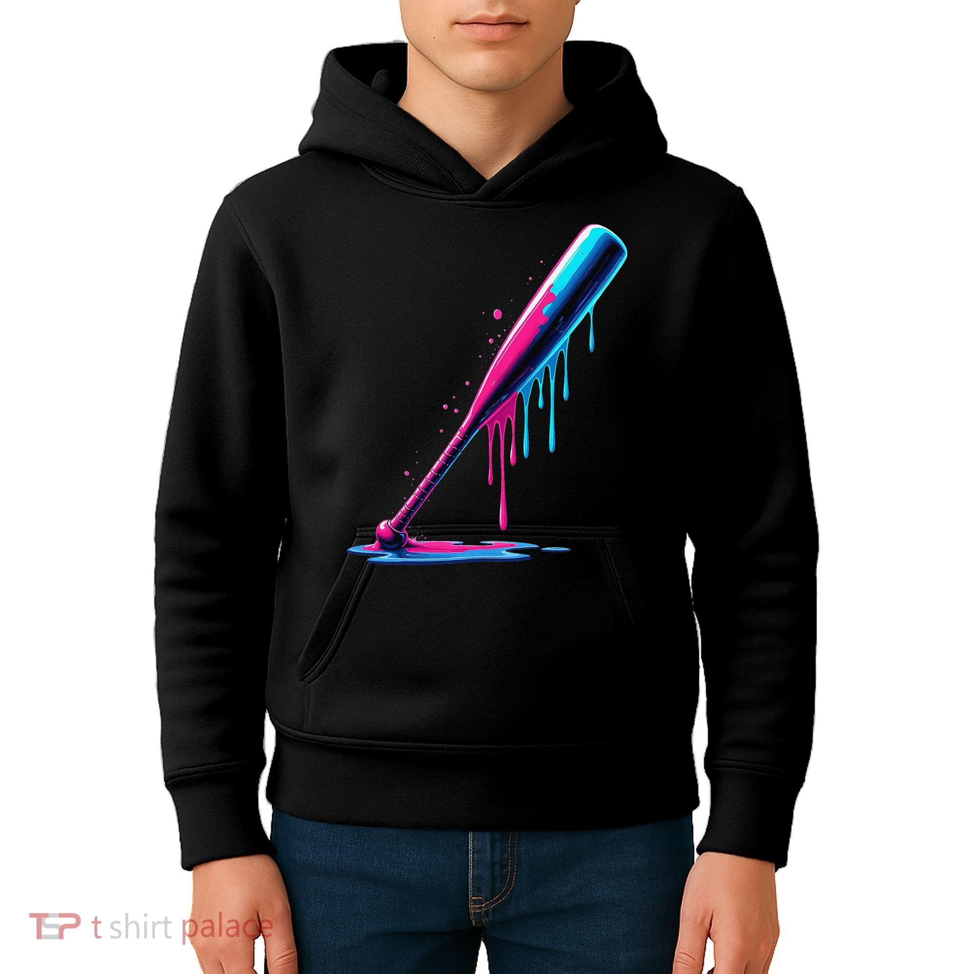 Aesthetic Baseball Bat Drip Kids Hoodie