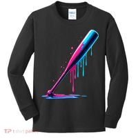 Aesthetic Baseball Bat Drip Kids Long Sleeve Shirt thumb 0