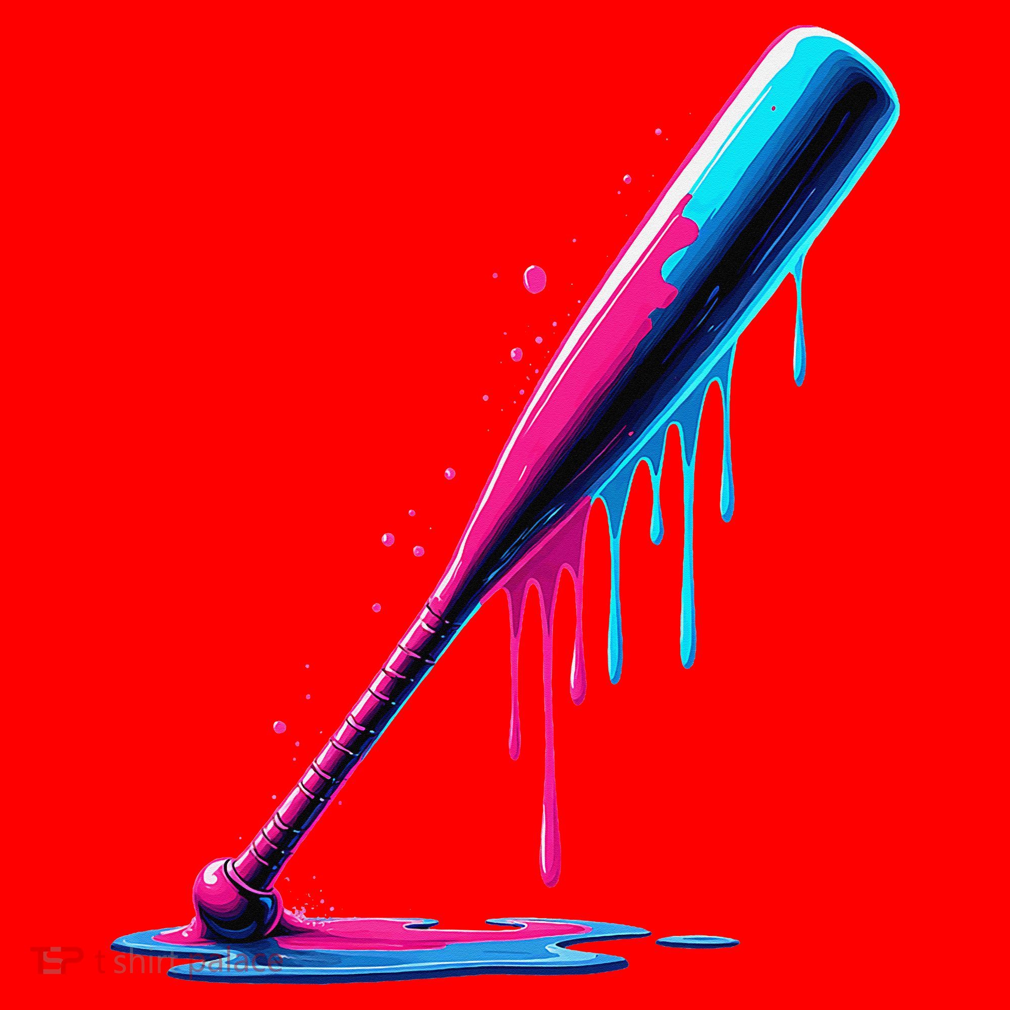 Aesthetic Baseball Bat Drip Santa Hat