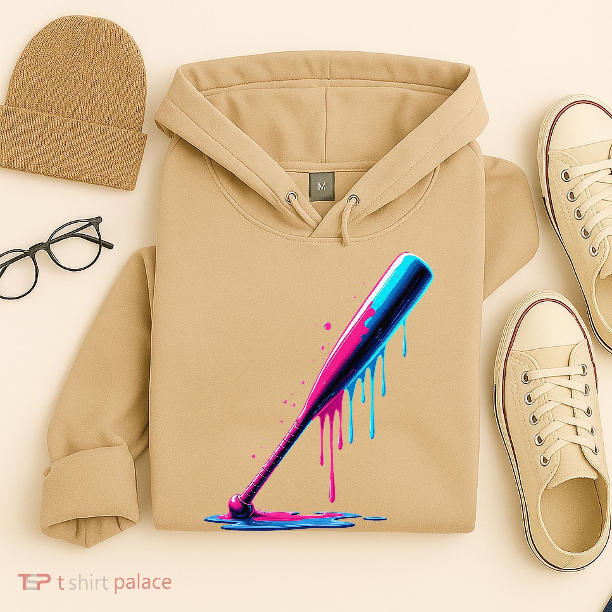 Aesthetic Baseball Bat Drip Hoodie