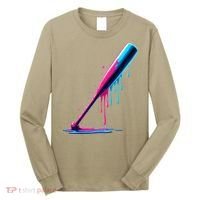 Aesthetic Baseball Bat Drip Long Sleeve Shirt thumb 0