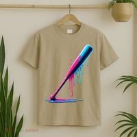 Aesthetic Baseball Bat Drip T-Shirt thumb 2