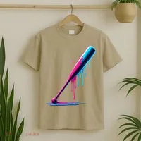 Aesthetic Baseball Bat Drip T-Shirt thumb 2