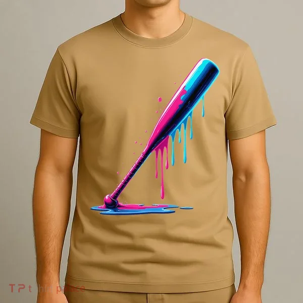Aesthetic Baseball Bat Drip T-Shirt