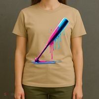 Aesthetic Baseball Bat Drip T-Shirt thumb 4