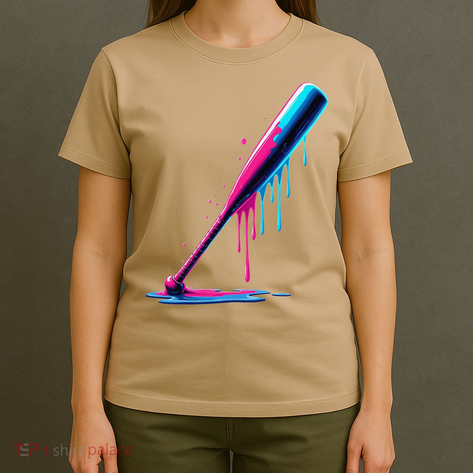 Aesthetic Baseball Bat Drip T-Shirt