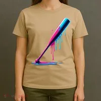 Aesthetic Baseball Bat Drip T-Shirt thumb 4