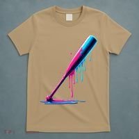 Aesthetic Baseball Bat Drip T-Shirt thumb 5
