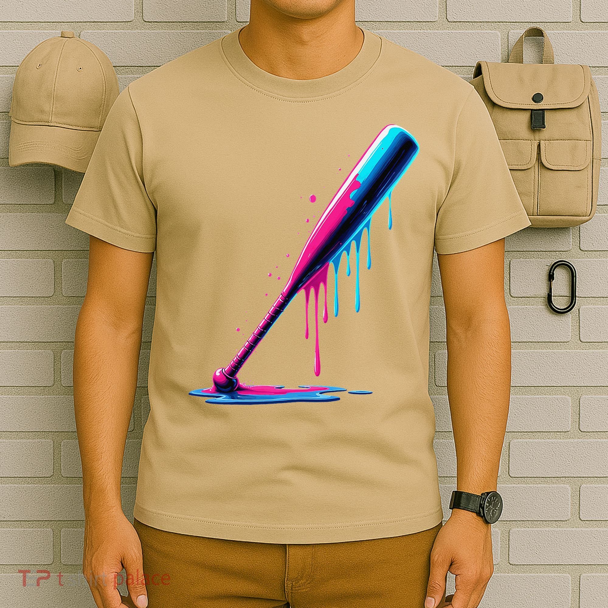 Aesthetic Baseball Bat Drip T-Shirt