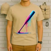 Aesthetic Baseball Bat Drip T-Shirt thumb 6