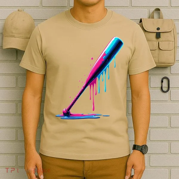 Aesthetic Baseball Bat Drip T-Shirt