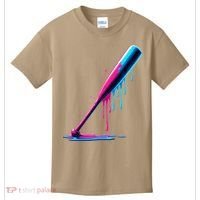 Aesthetic Baseball Bat Drip Kids T-Shirt thumb 0