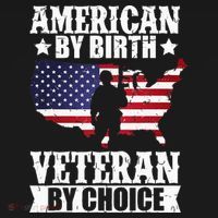 American By Birth Veteran By Choice Us Flag Veterans Day Women's Hoodie thumb 2