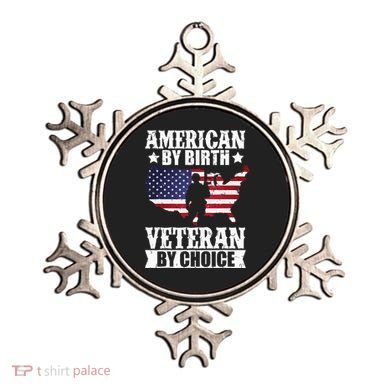 American By Birth Veteran By Choice Us Flag Veterans Day Ornament