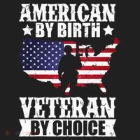 American By Birth Veteran By Choice Us Flag Veterans Day Hat thumb 2