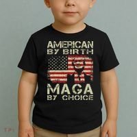 American By Birth Maga By Choice Trump 2024 Toddler T-Shirt thumb 2
