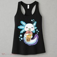 Axolotl Boba Bubble Tea Kawaii Anime Japanese  Teen   Women's Tank Top thumb 3