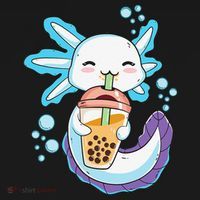 Axolotl Boba Bubble Tea Kawaii Anime Japanese  Teen   Women's Tank Top thumb 5