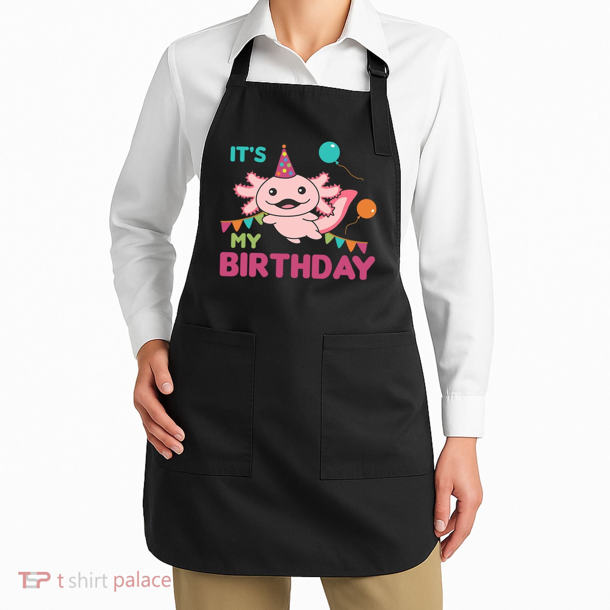 Axolotl Balloons Birthday Axolotls Apron