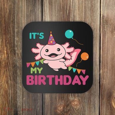 Axolotl Balloons Birthday Axolotls Coaster