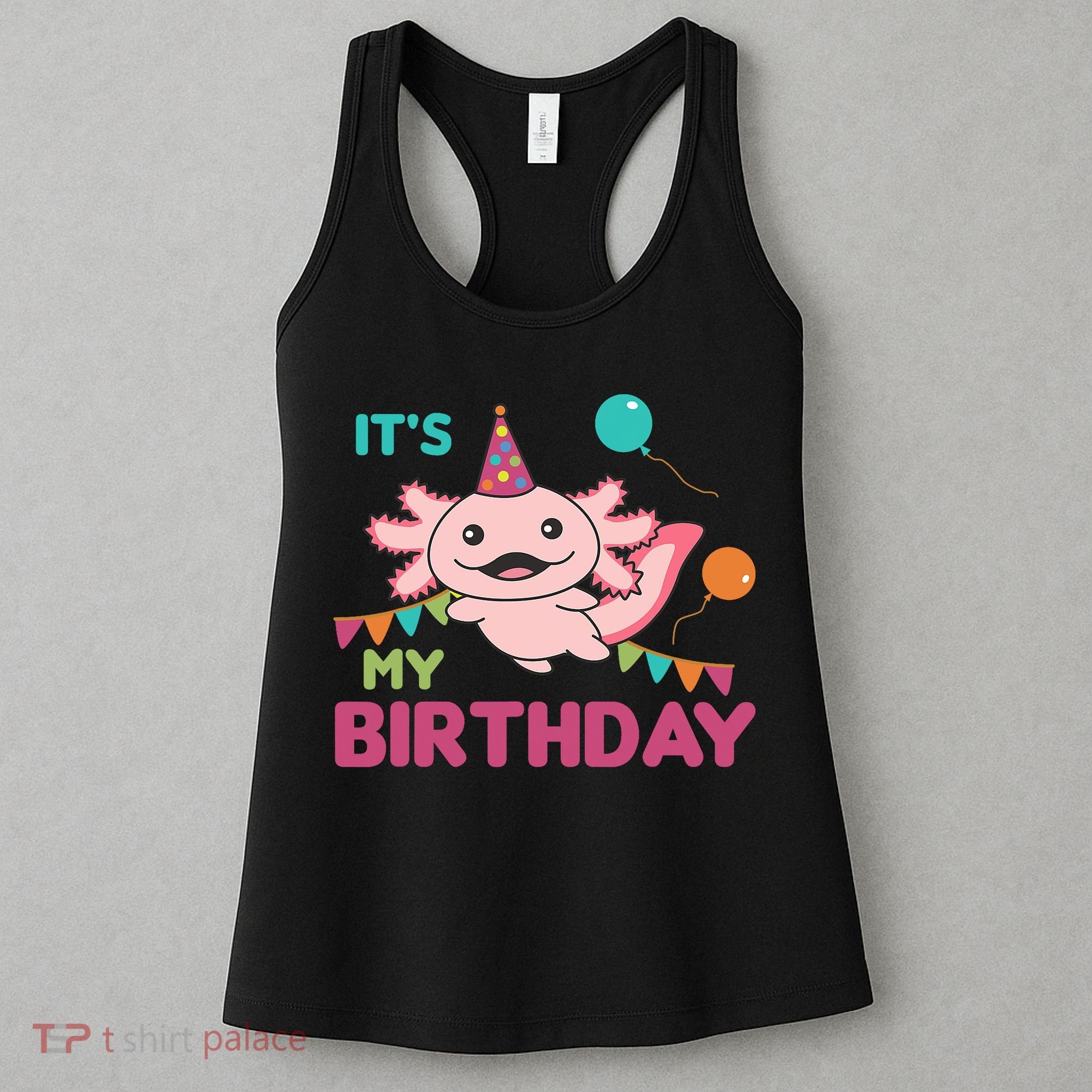 Axolotl Balloons Birthday Axolotls Women's Tank Top