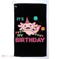 Axolotl Balloons Birthday Axolotls Golf Towel thumb 0