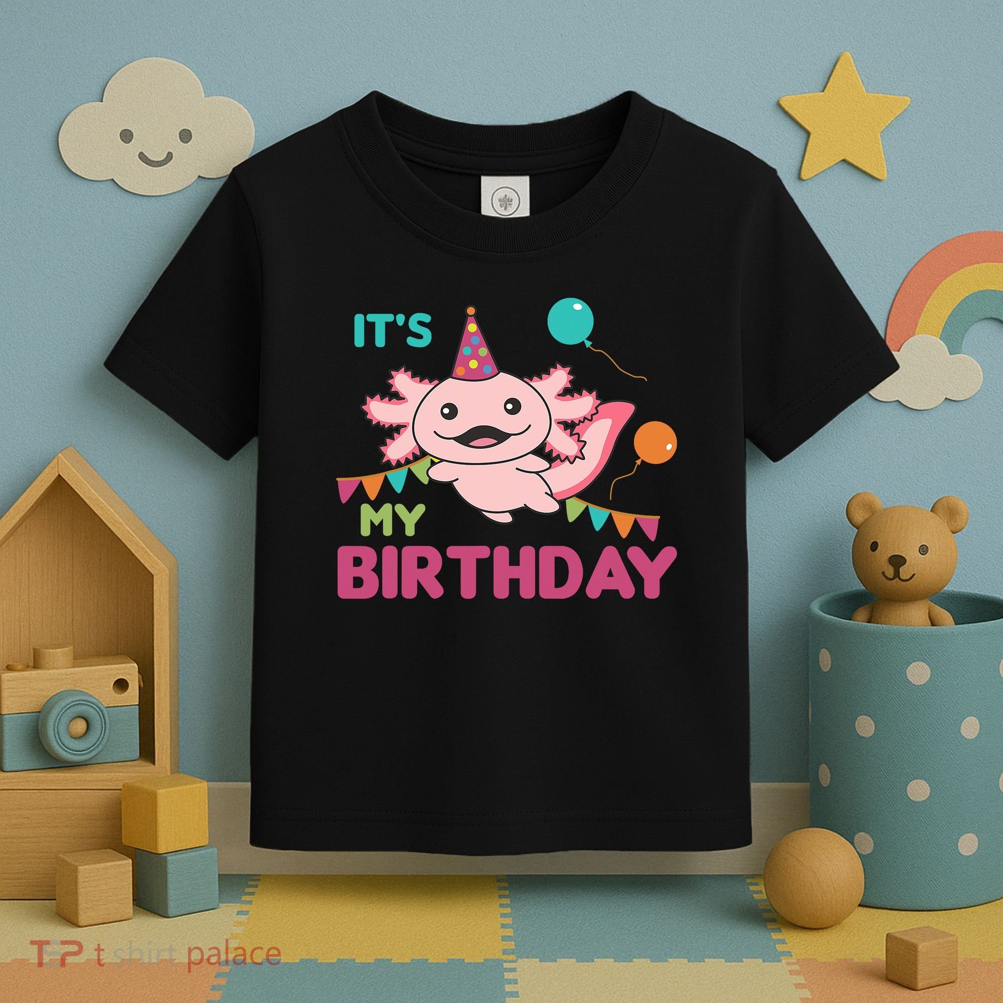 Axolotl Balloons Birthday Axolotls Toddler T-Shirt