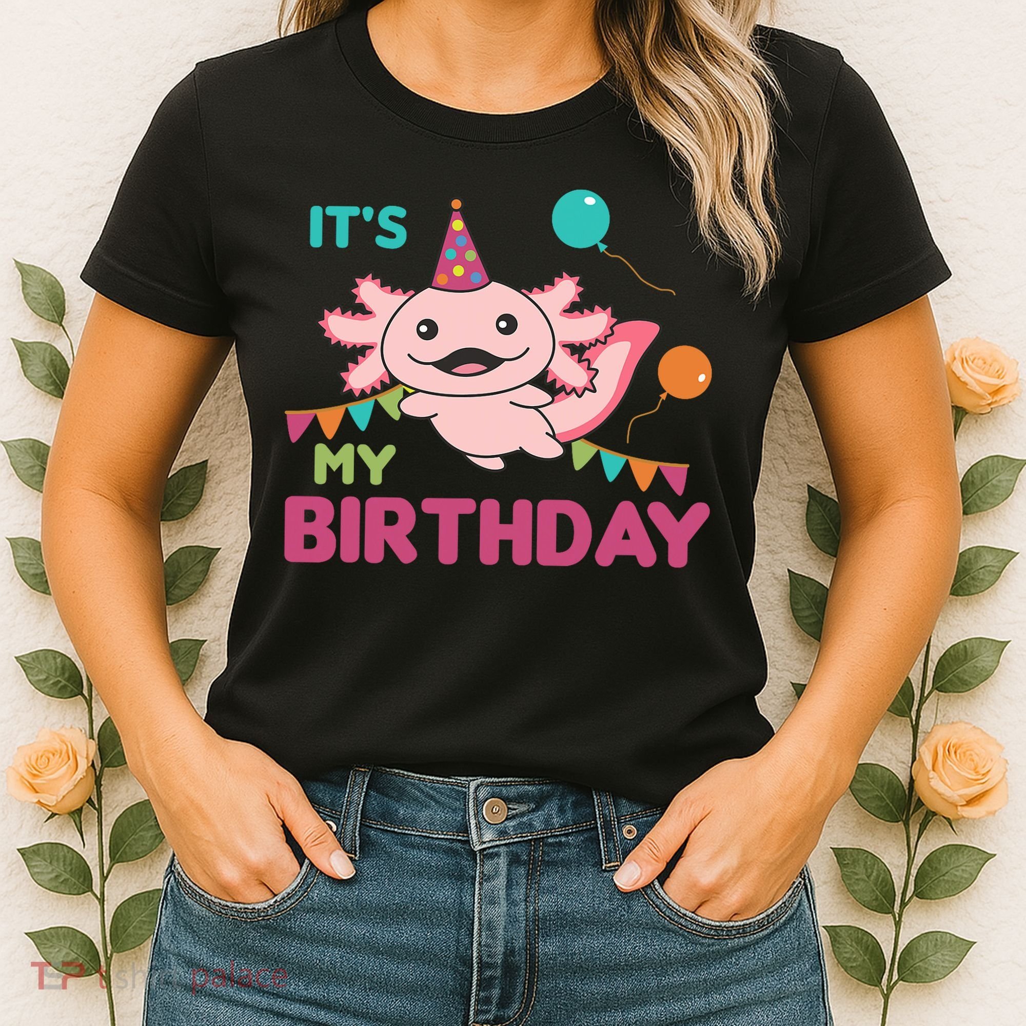 Axolotl Balloons Birthday Axolotls Women's T-Shirt