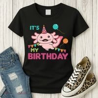 Axolotl Balloons Birthday Axolotls Women's T-Shirt thumb 3