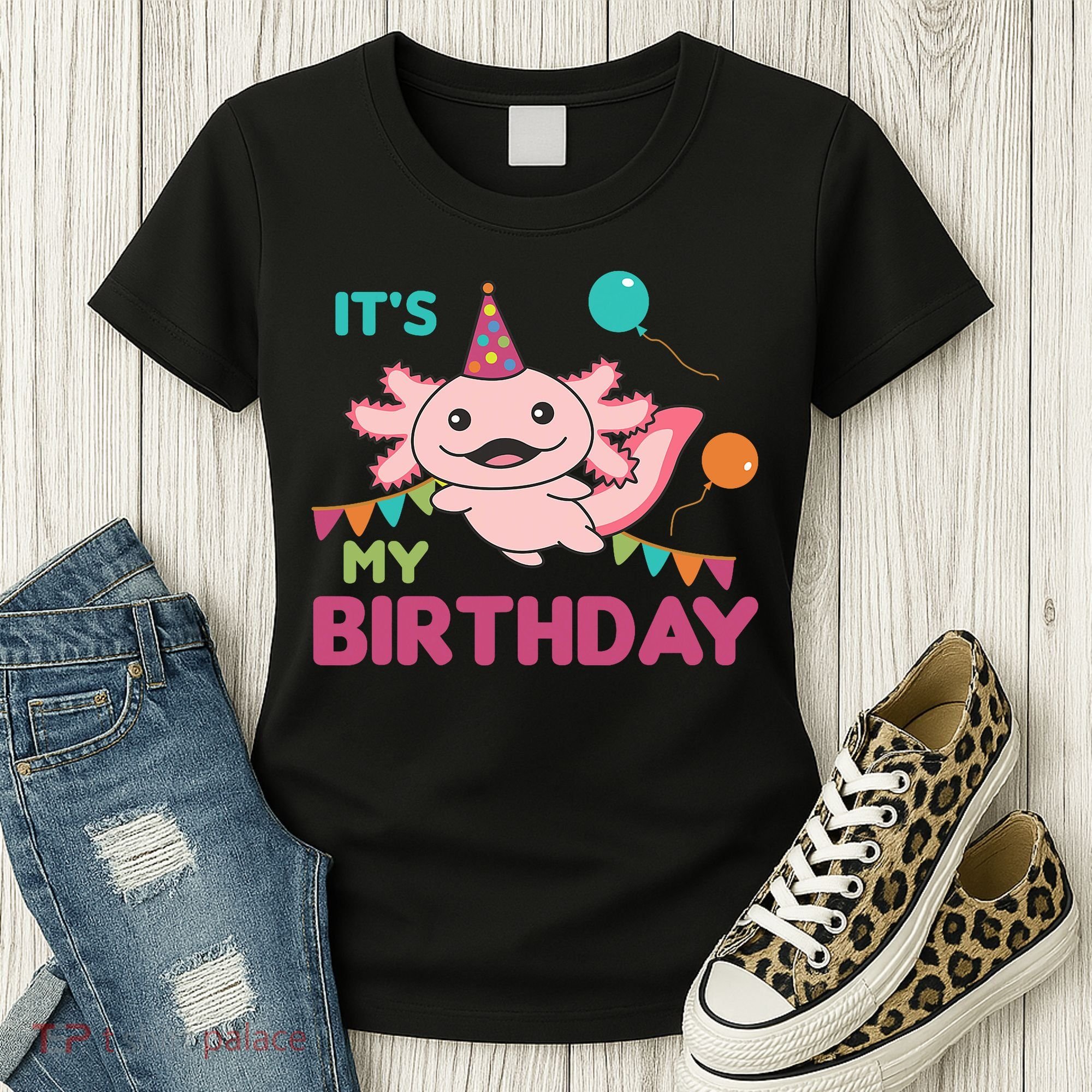 Axolotl Balloons Birthday Axolotls Women's T-Shirt