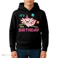 Axolotl Balloons Birthday Axolotls Kids Hoodie thumb 4