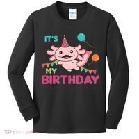 Axolotl Balloons Birthday Axolotls Kids Long Sleeve Shirt thumb 0
