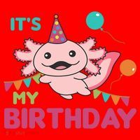 Axolotl Balloons Birthday Axolotls Santa Hat thumb 1