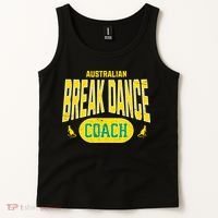 Australian Breakdance Coach Costume Outfit Halloween Party Tank Top thumb 2
