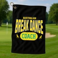 Australian Breakdance Coach Costume Outfit Halloween Party Golf Towel thumb 1