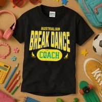 Australian Breakdance Coach Costume Outfit Halloween Party Kids T-Shirt thumb 3