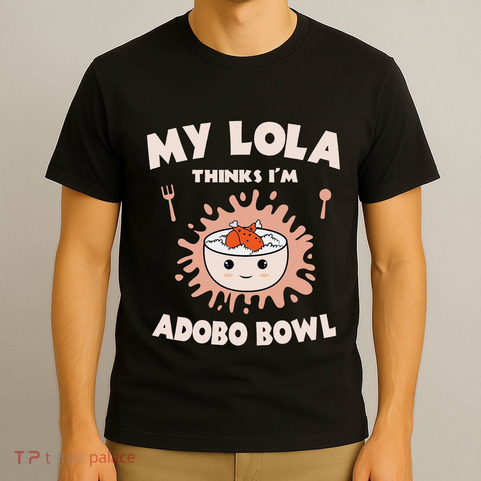 Adobo Bowl Chicken Lola Cuisine Philippine Flag Grandma T-Shirt