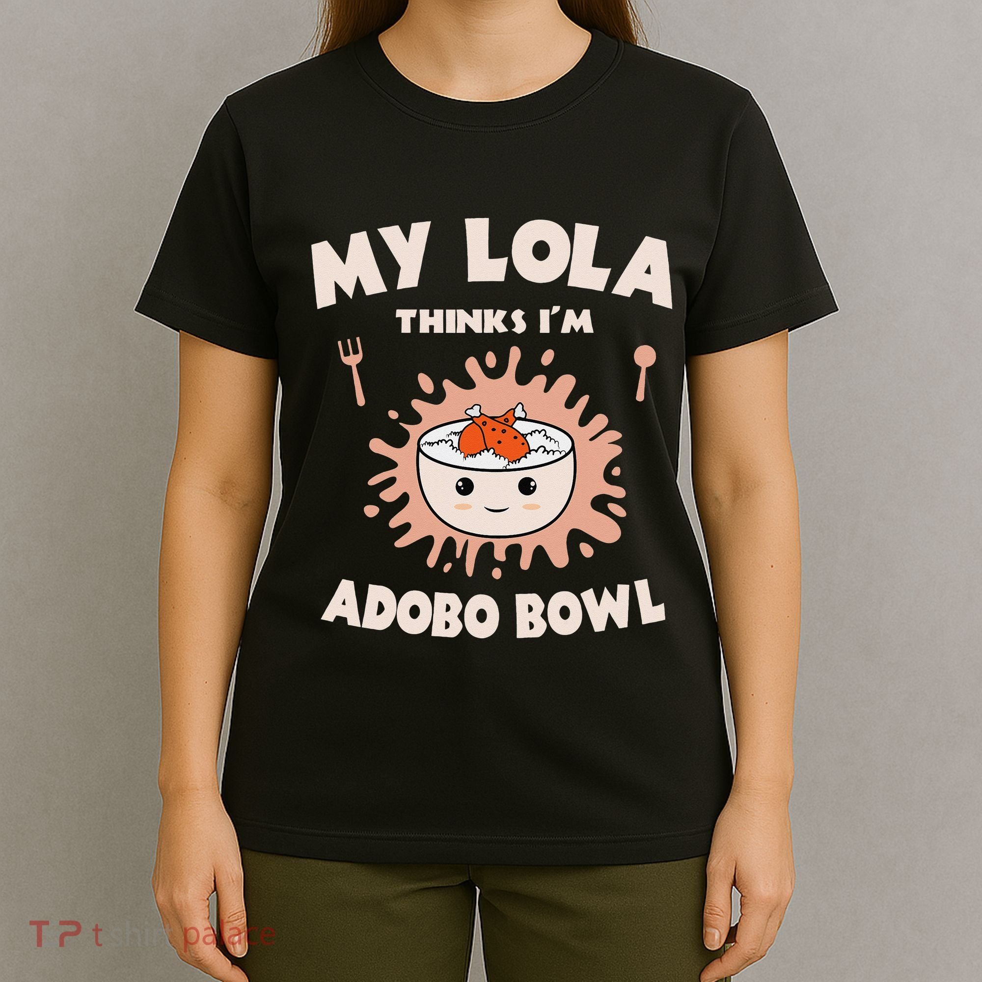Adobo Bowl Chicken Lola Cuisine Philippine Flag Grandma T-Shirt
