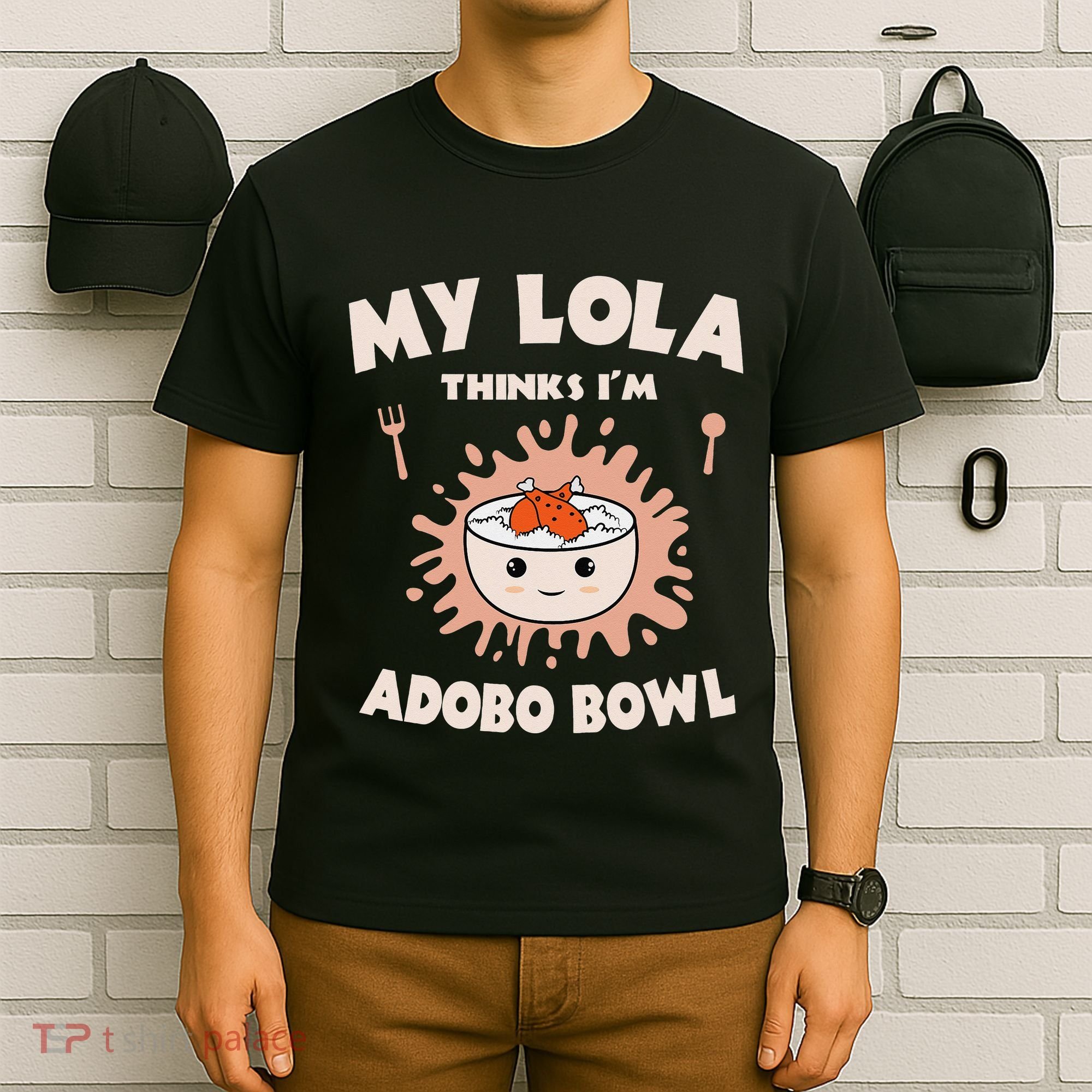 Adobo Bowl Chicken Lola Cuisine Philippine Flag Grandma T-Shirt
