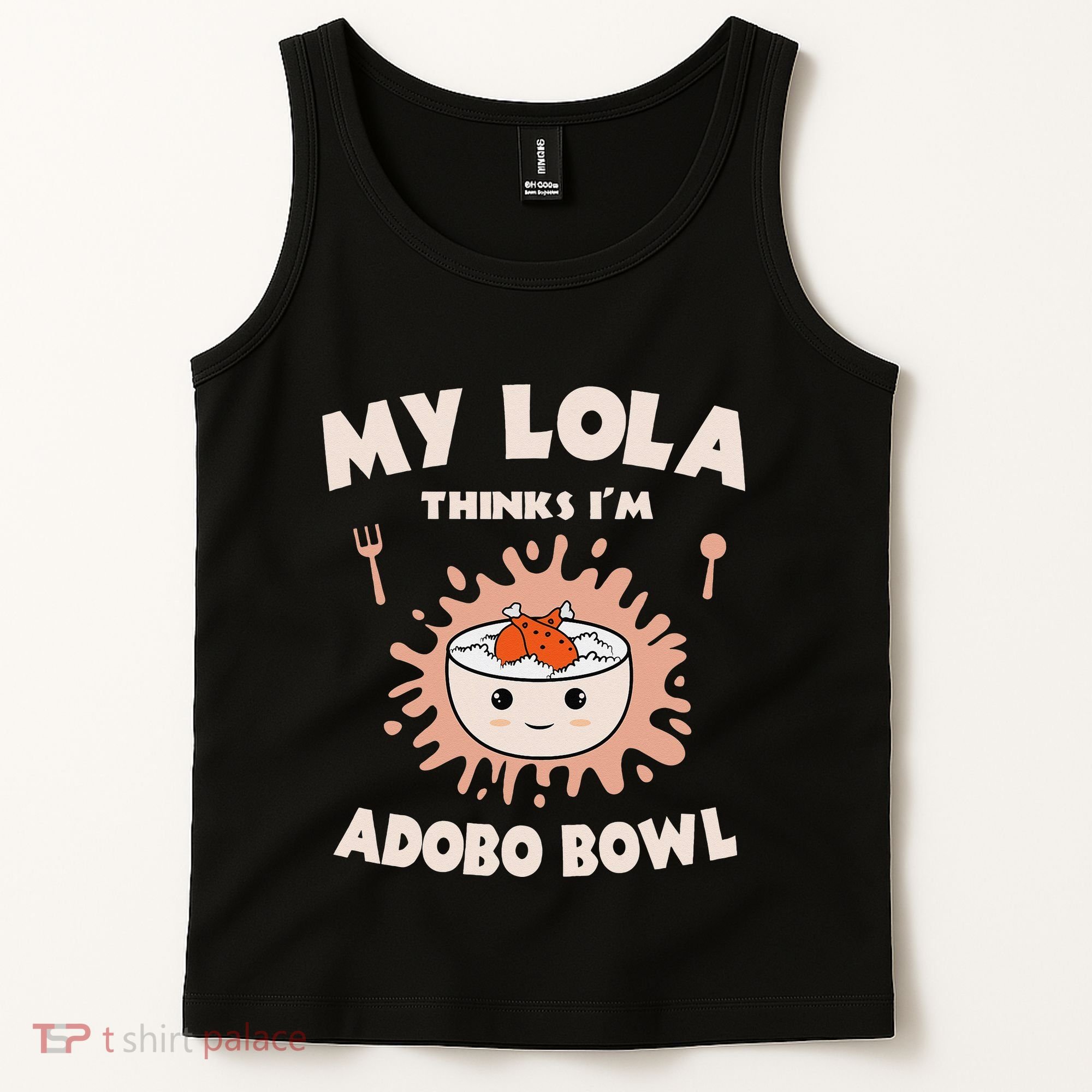 Adobo Bowl Chicken Lola Cuisine Philippine Flag Grandma Tank Top