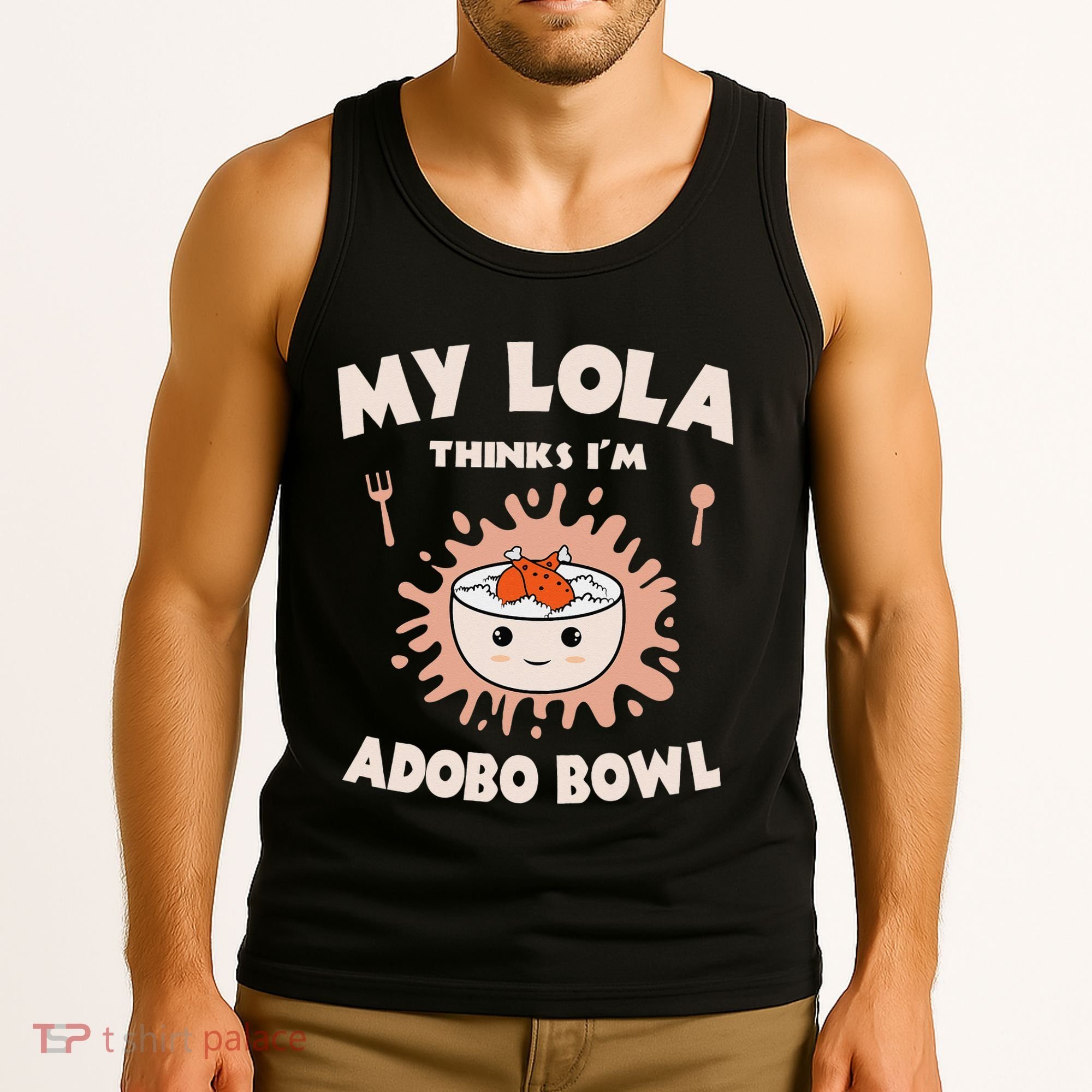 Adobo Bowl Chicken Lola Cuisine Philippine Flag Grandma Tank Top